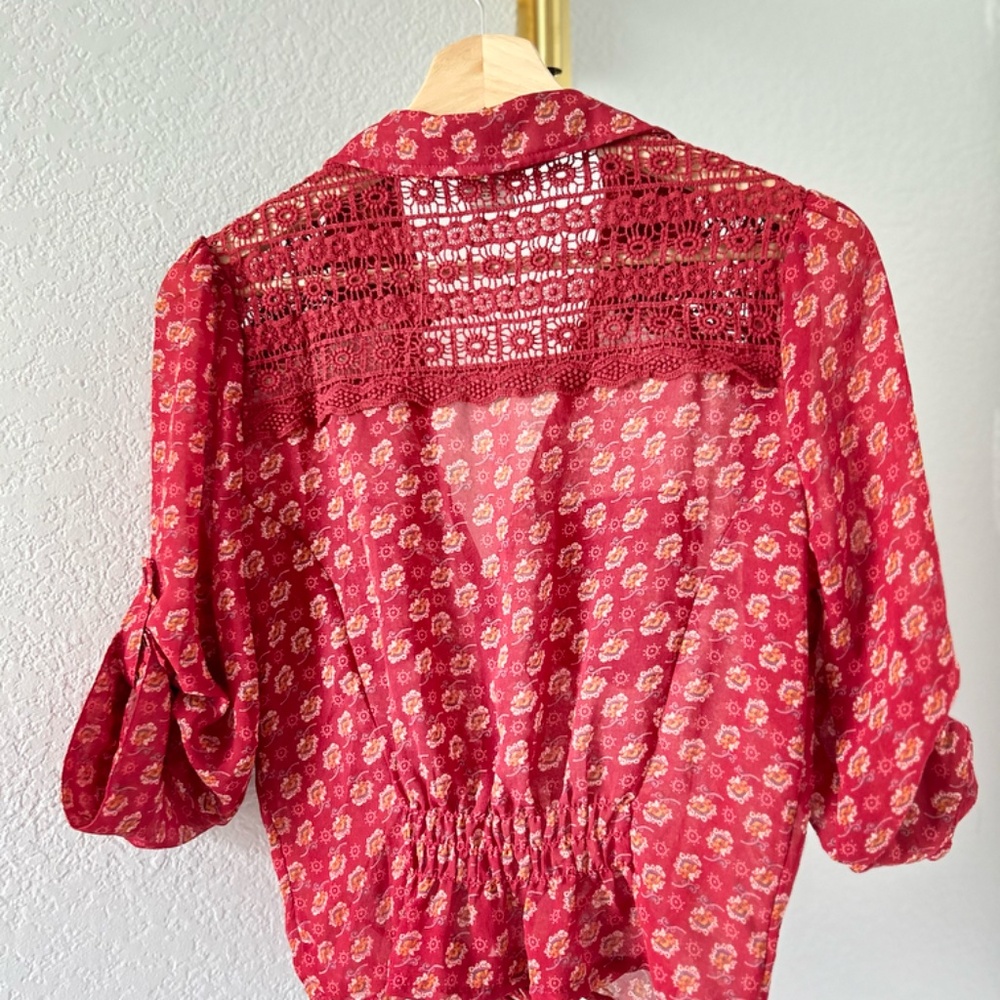 American Rag Crop Tie Top - Picture 2 of 4